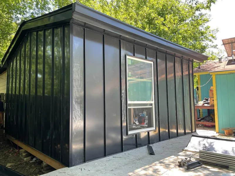 Black standing seam metal wall panels for Metal Roof Installation in Urbana